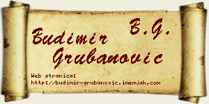 Budimir Grubanović vizit kartica